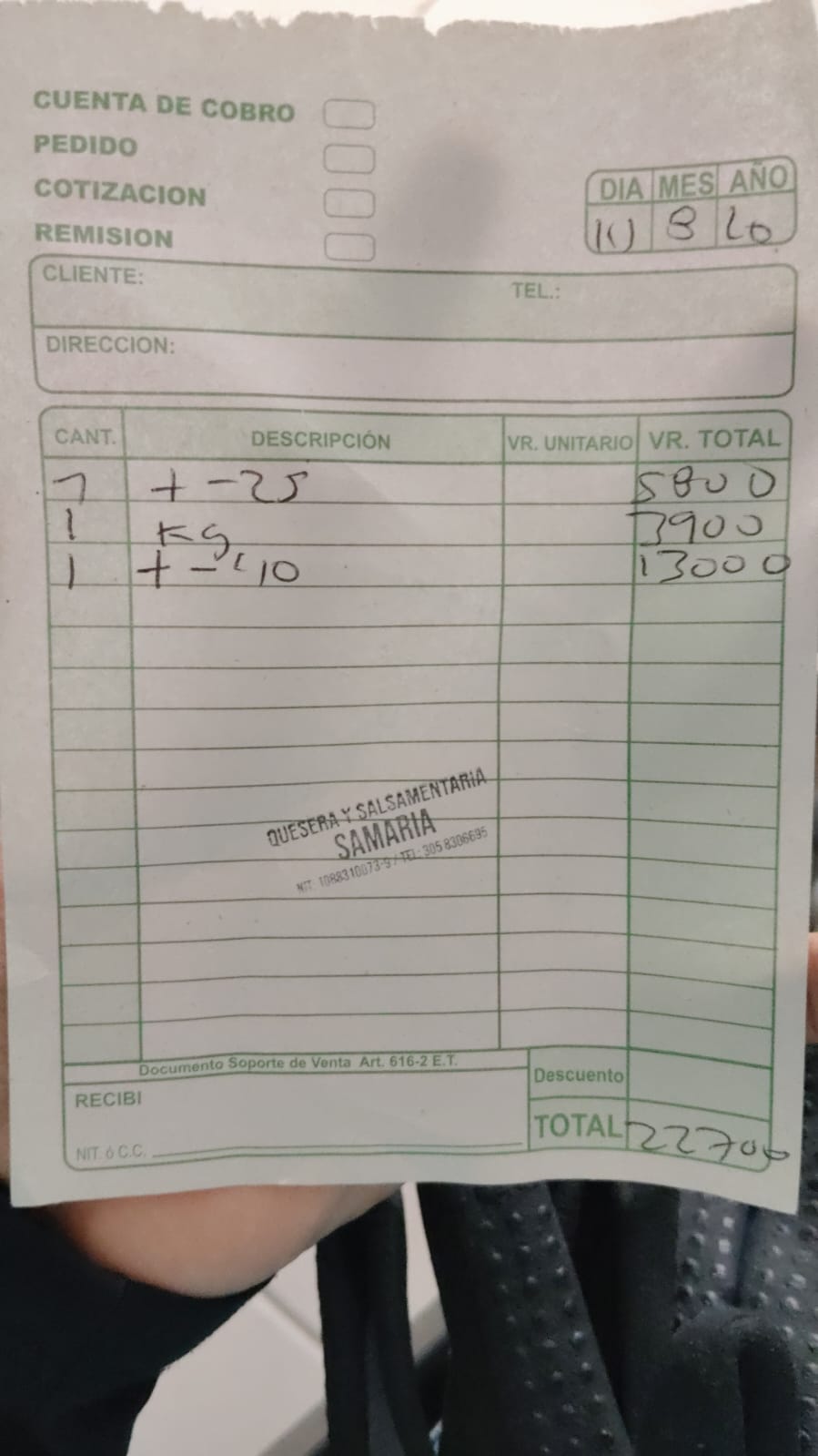 Evidencia de Bolsas Para empacar